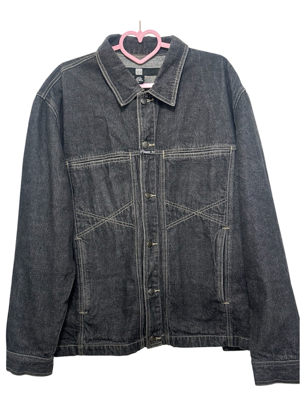 VTG Marithe Francois Girbaud Denim Jacket Black XL Baggy